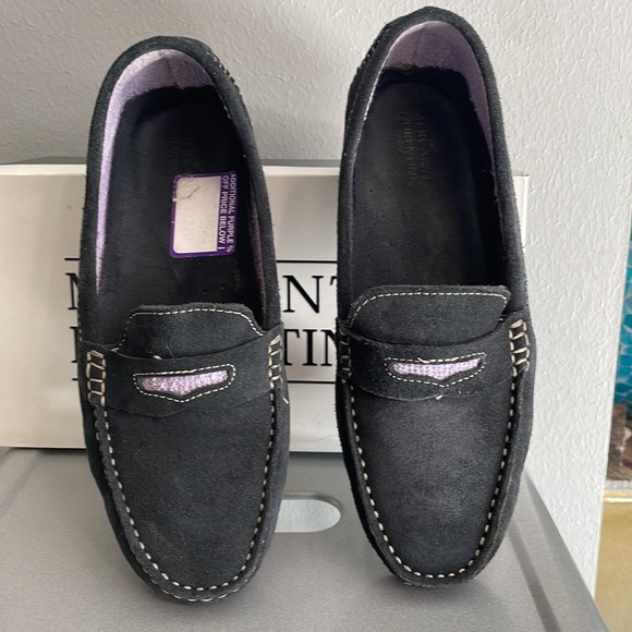Mercanti Fiorentini Navy & Lavender Driving Moccasin - Picture 2 of 9